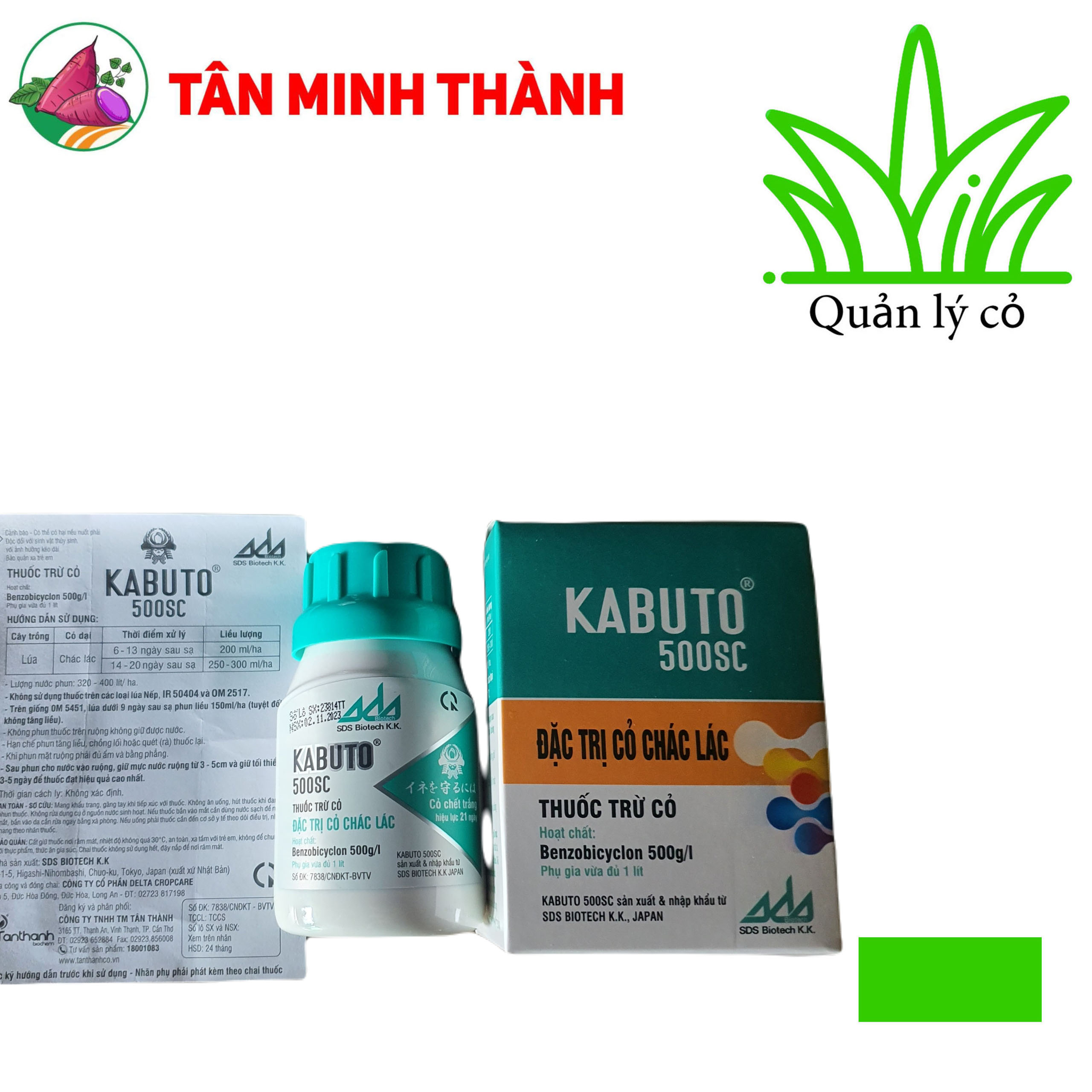 Kabuto 500SC - Tân Thành - Thuốc đặc trị diệt cỏ chác lác cho ruộng lúa