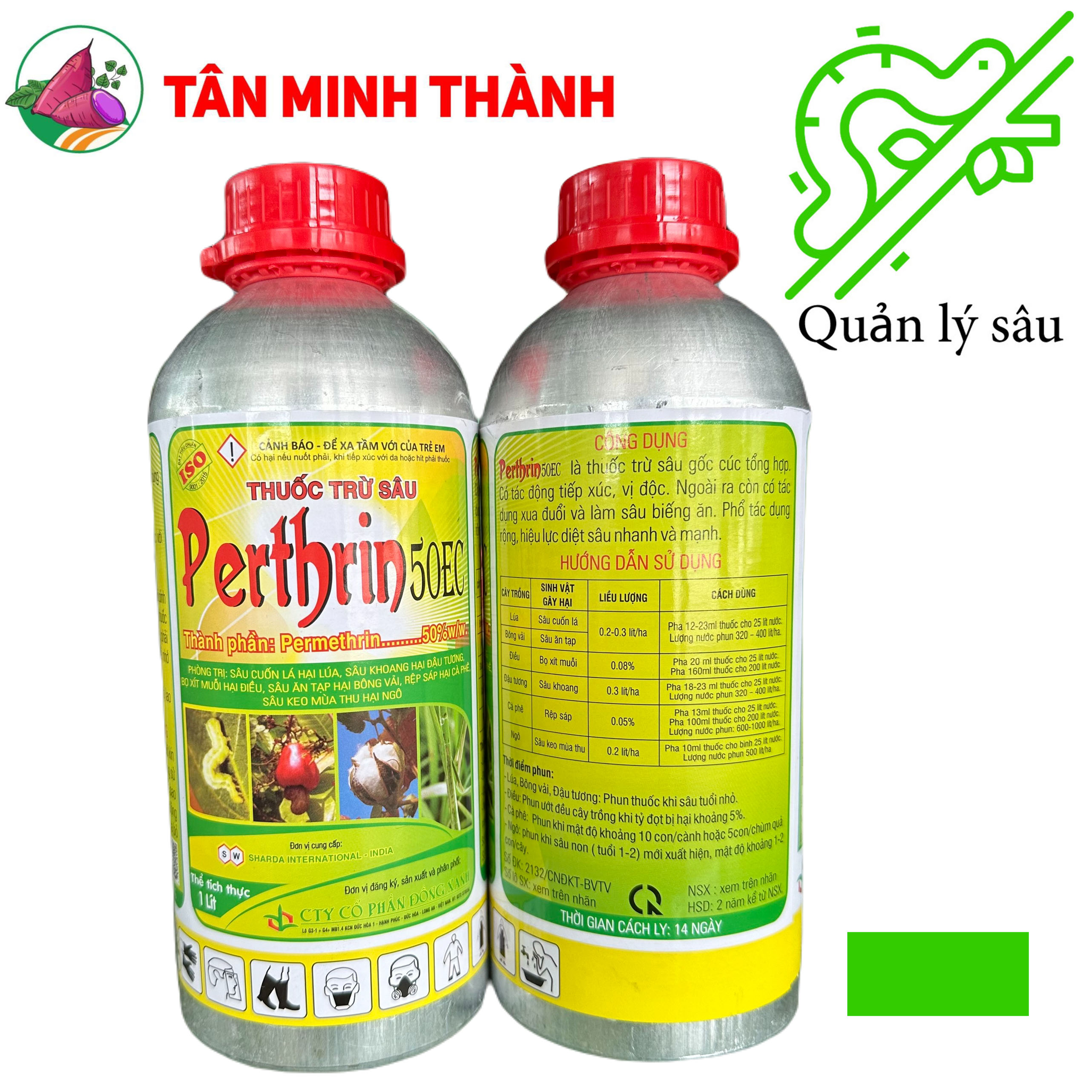 Perthrin 50EC - Thuốc đặc trị sâu cuốn lá, sâu khoang, bọ xít muỗi, sâu ăn tạp, rệp sáp, sâu keo mùa thu