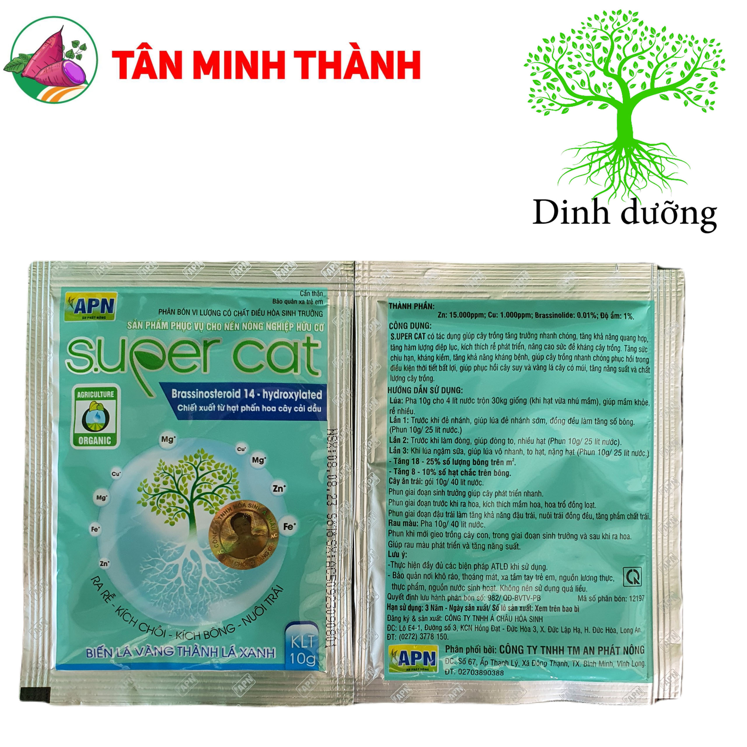 Super Cat - Thuốc kích thích sinh trưởng, ra rễ, kích kháng, biến vàng thành xanh, đâm chồi, ra tược