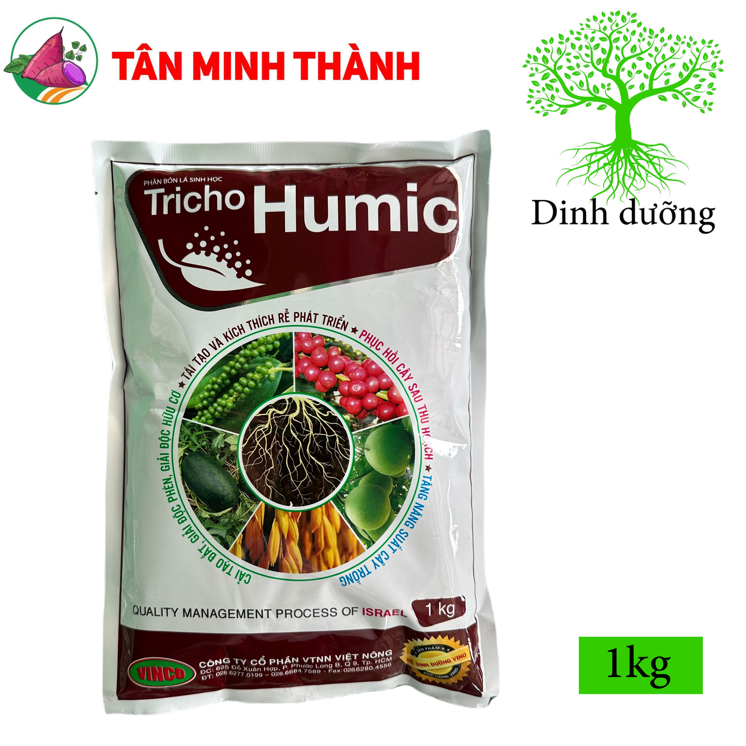 Tricho Humic - Thuốc kích thích ra rễ, đâm chồi, đẻ nhánh, to trái, to hạt, lớn củ