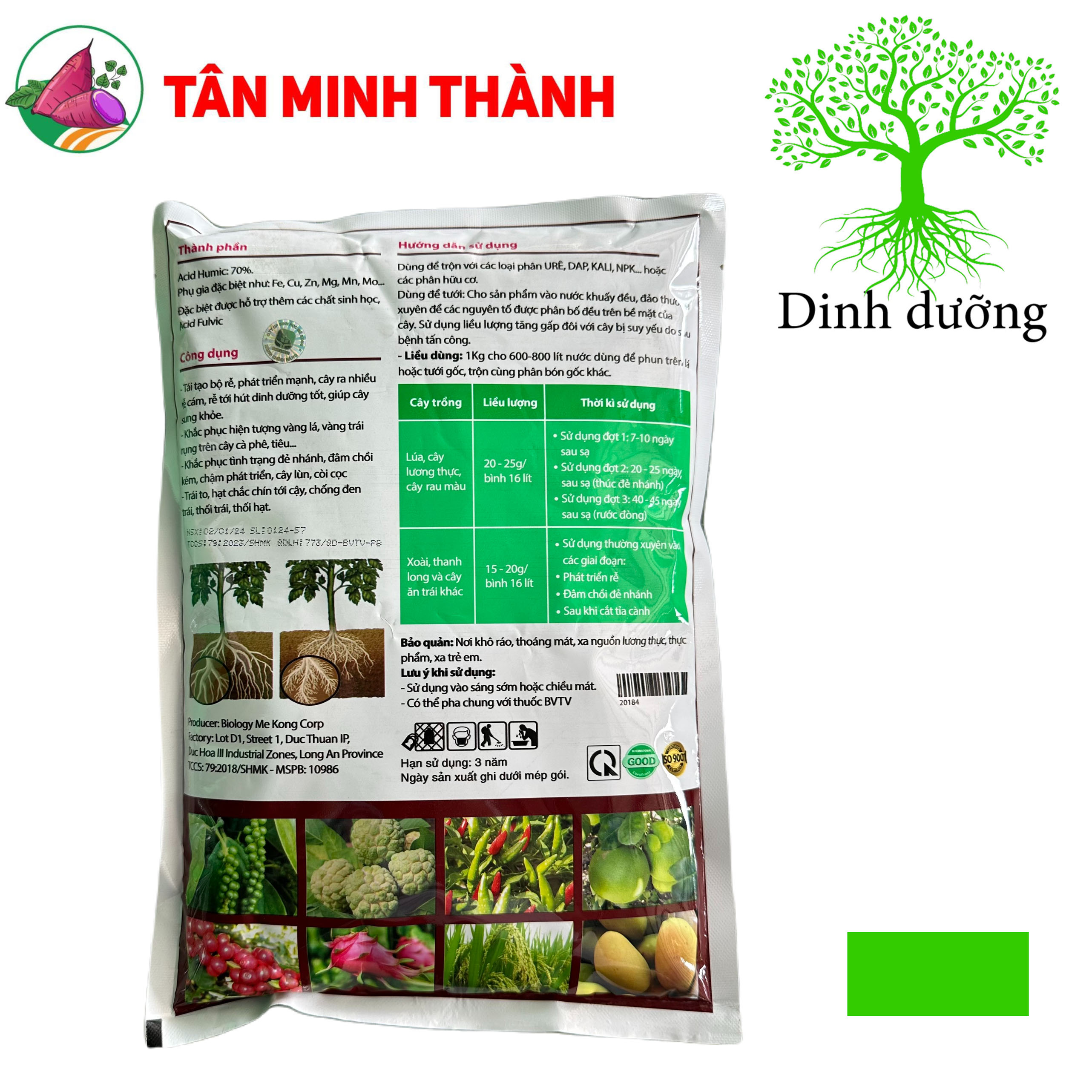 Tricho Humic - Thuốc kích thích ra rễ, đâm chồi, đẻ nhánh, to trái, to hạt, lớn củ