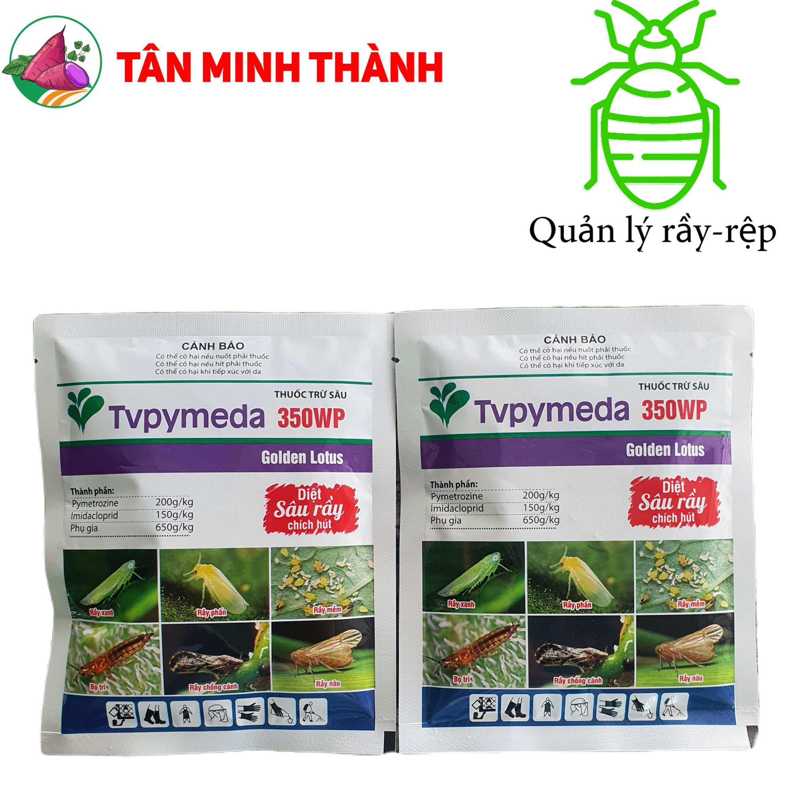 Tv Pymeda 350WP - Thuốc đặc trị rầy xanh, rầy phấn trắng, rầy mềm, bọ trĩ, rầy chổng cánh, rầy nâu