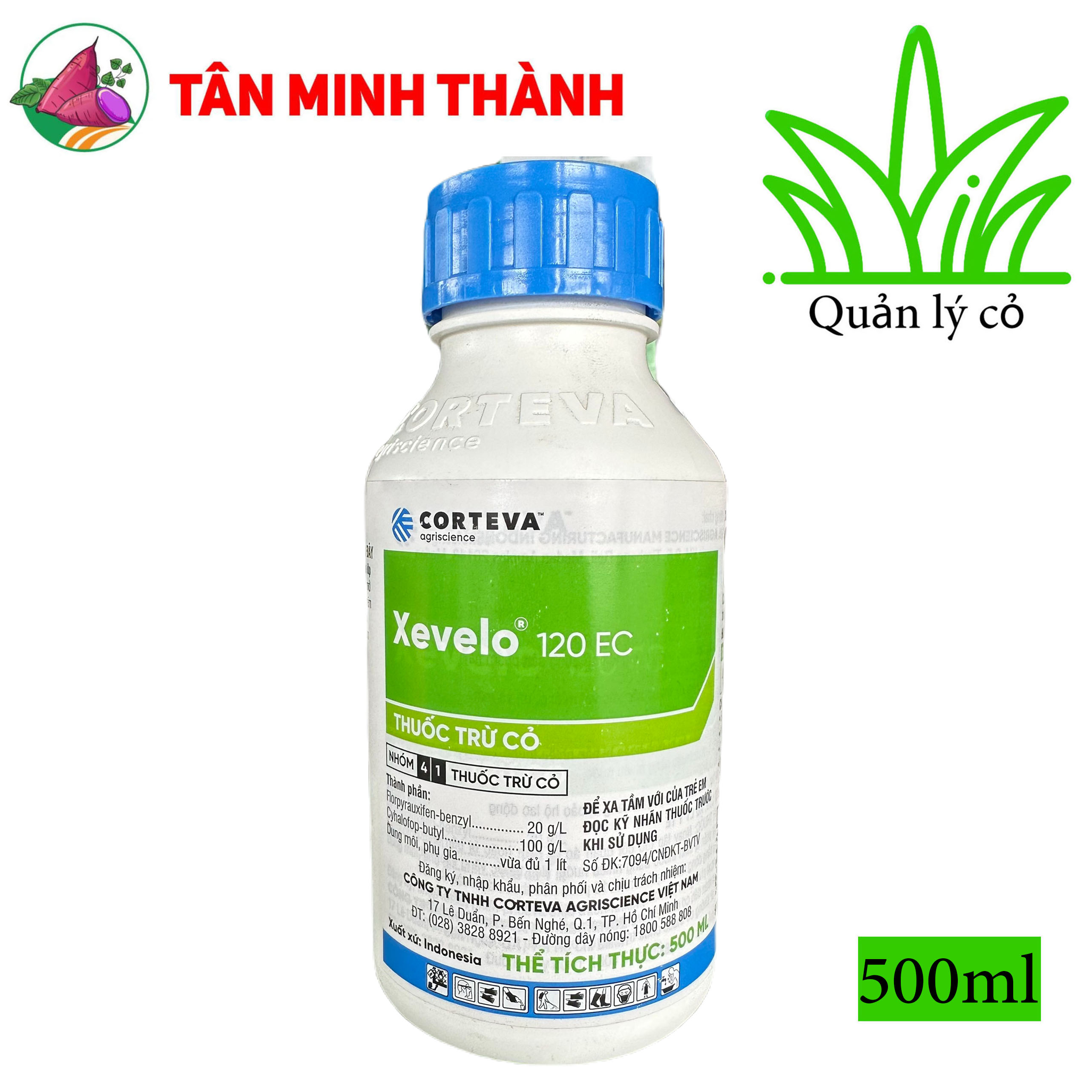 Xevelo 120EC - Thuốc đặc trị cỏ chác lác, cỏ lá rộng, cỏ đuôi phụng, cỏ lồng vực