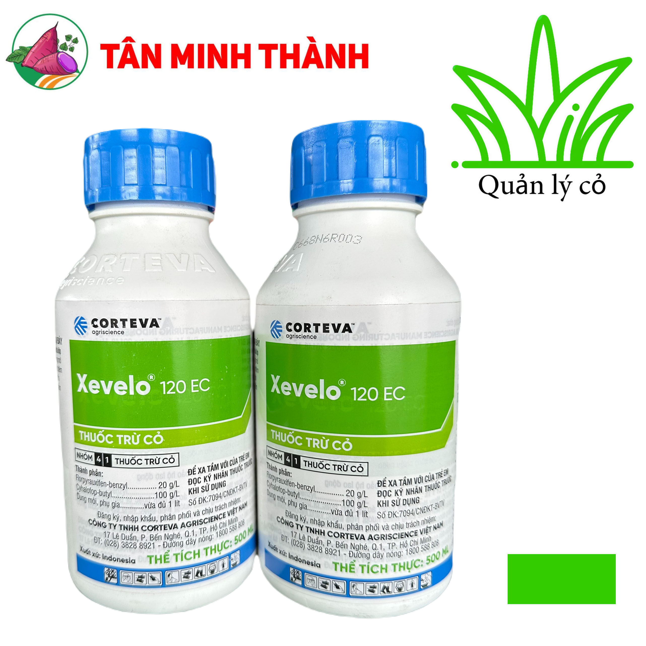 Xevelo 120EC - Thuốc đặc trị cỏ chác lác, cỏ lá rộng, cỏ đuôi phụng, cỏ lồng vực