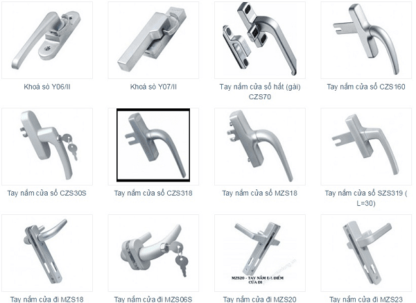 Phụ kiện đi kèm cửa nhôm kính