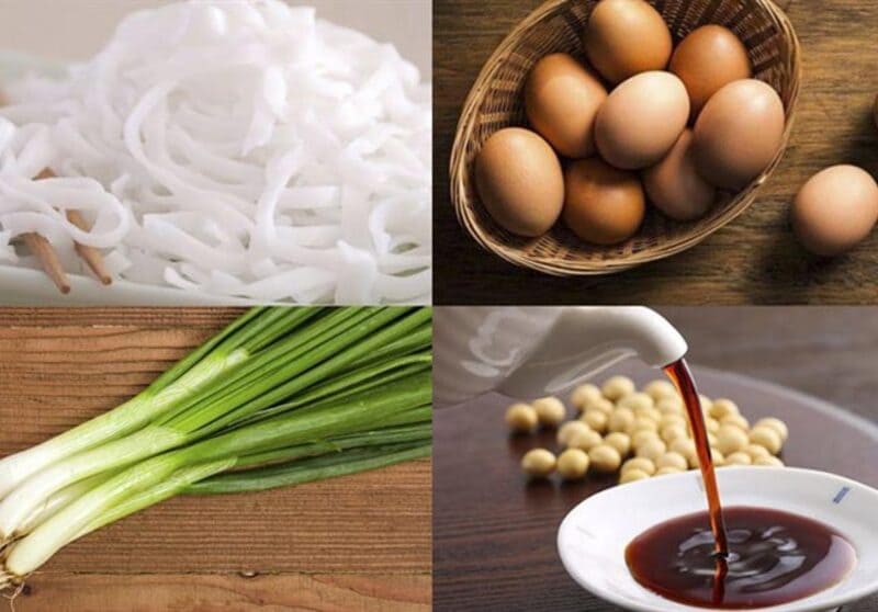 Nguyên liệu phở chiên trứng