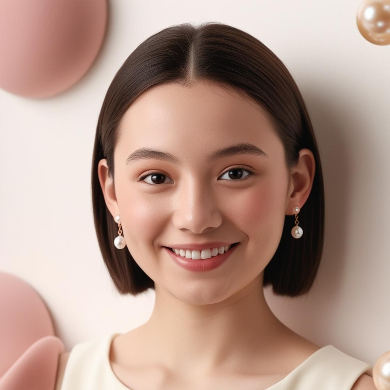 Mặt Tròn Đeo Bông Tai Nào Hợp? Bí Quyết Chọn Bông Tai Cho Mặt Tròn Thêm Thon Gọn