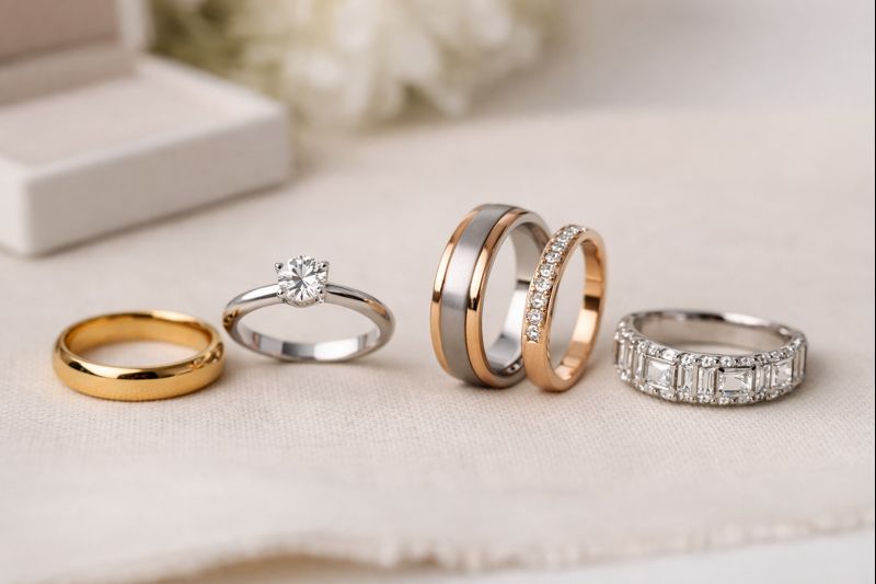 Các kiểu nhẫn cưới phổ biến theo phong cách sống và thói quen sử dụng