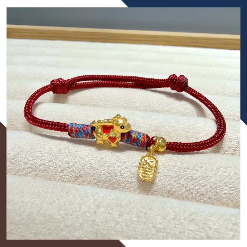 So sánh kích thước charm ngựa vàng 24K 6mm và 8mm