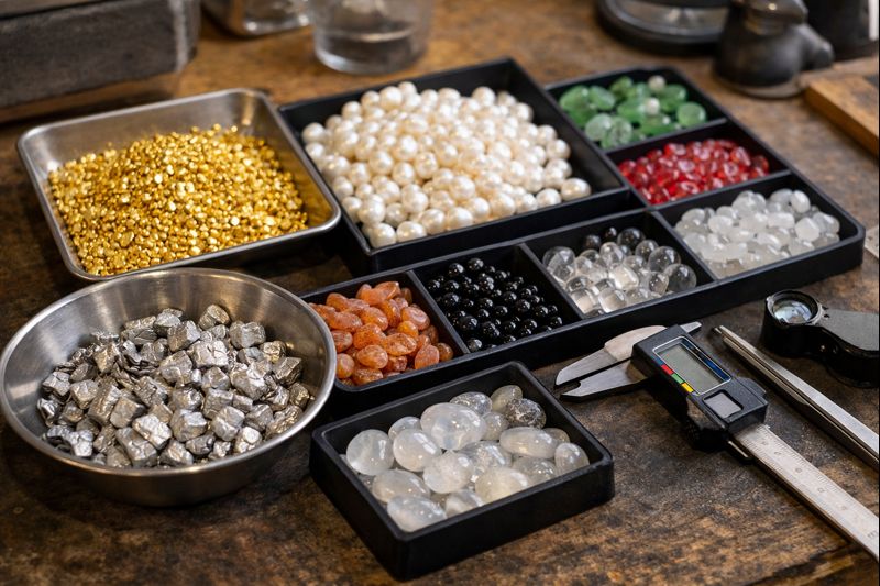 Nguyên liệu trang sức được kiểm soát và phân loại trước chế tác