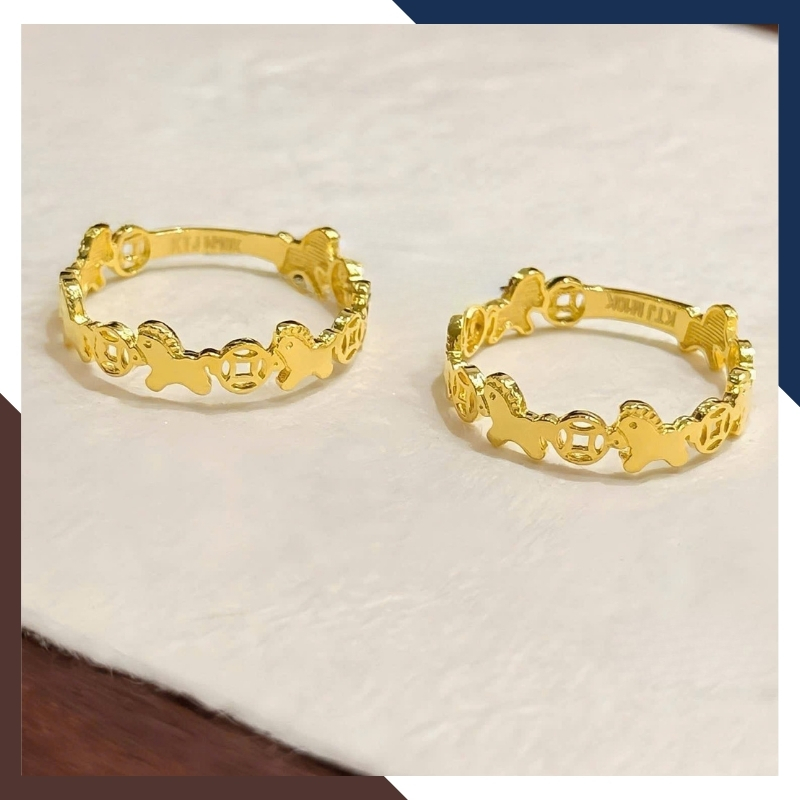 Nhẫn vàng nữ hình ngựa - thành công – năng động – tự do | Hot nhất 2026