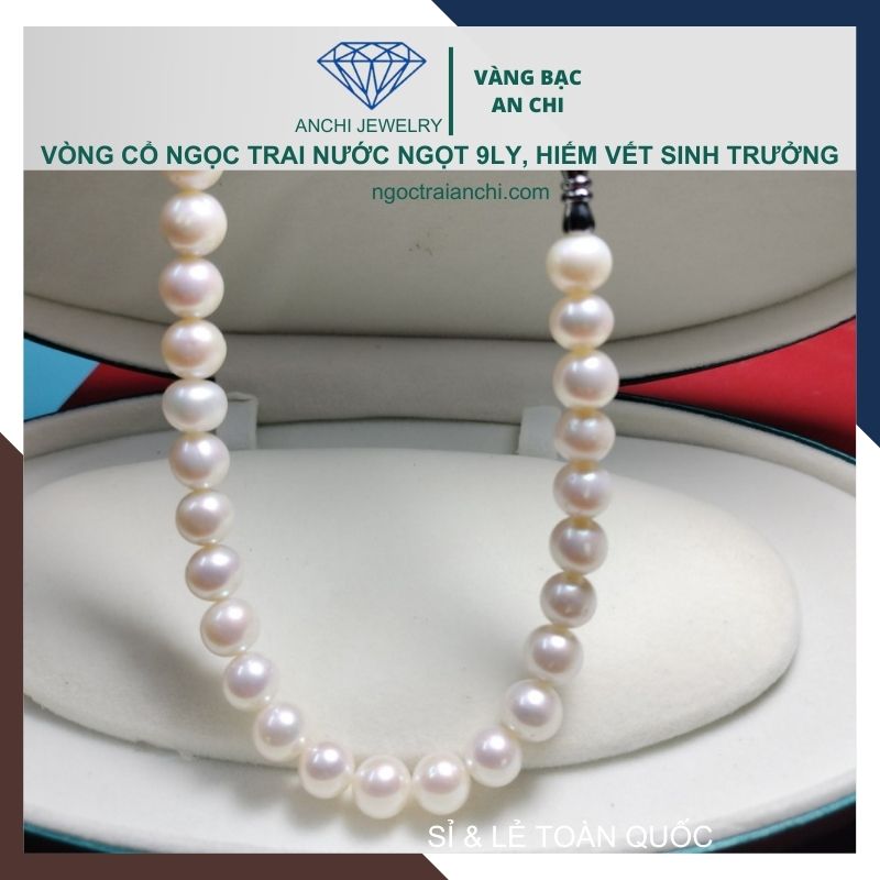 Vòng cổ ngọc trai cho mẹ, cho phụ nữ trung niên mặc áo dài 910CH420