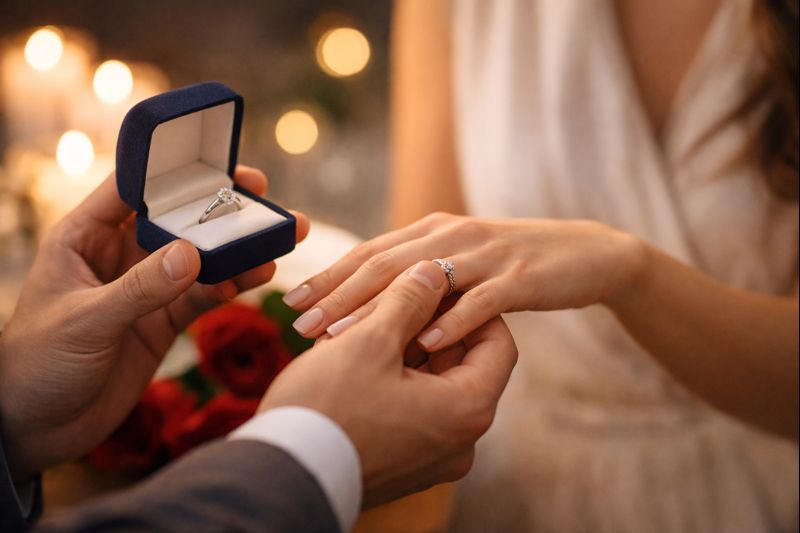 Nhẫn cầu hôn là biểu tượng cho lời cam kết và quyết định tiến tới hôn nhân