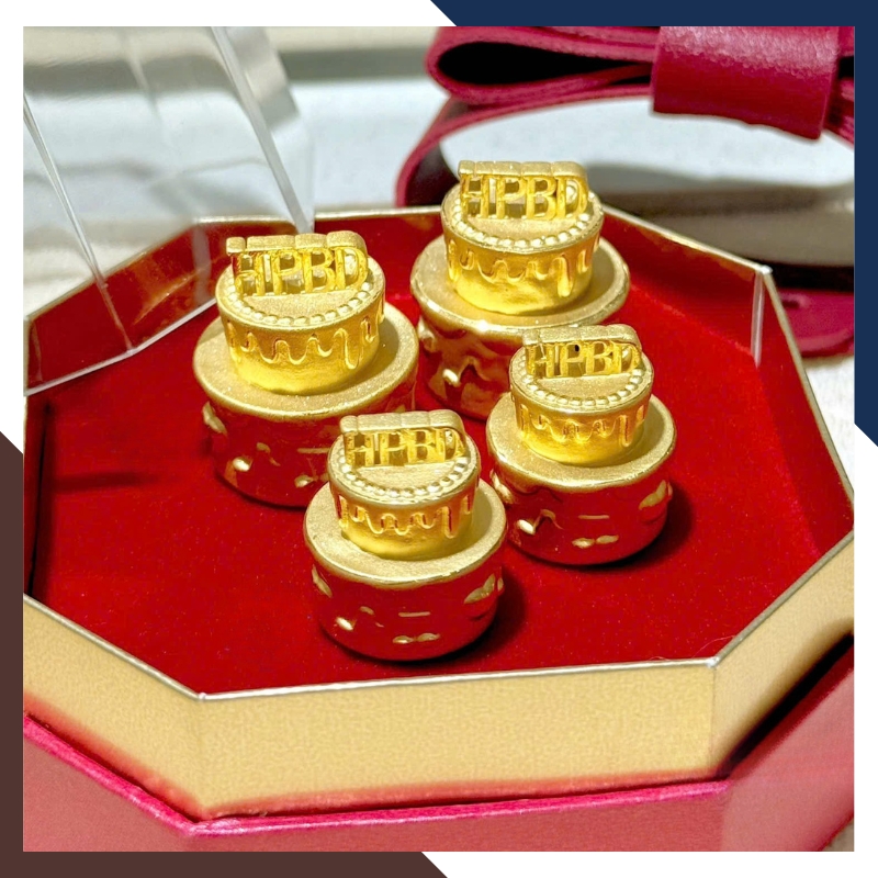 Bánh Sinh Nhật Vàng 9999 QTV08 – Quà Sinh Nhật Bằng Vàng Ý Nghĩa