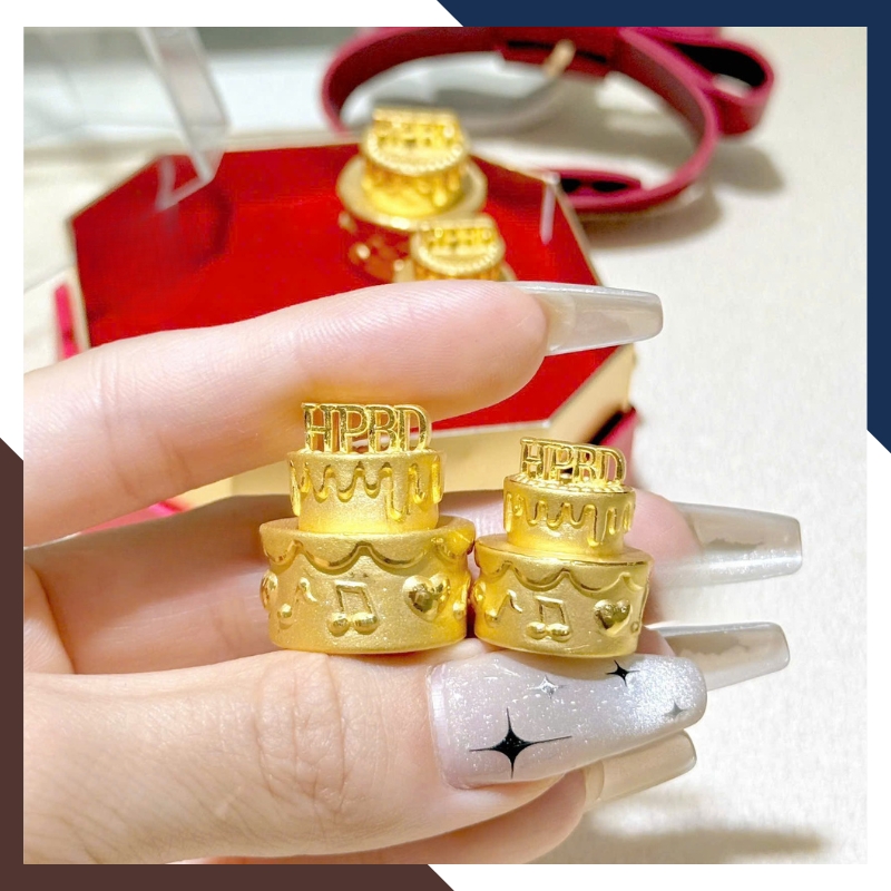 Bánh Sinh Nhật Vàng 9999 QTV08 – Quà Sinh Nhật Bằng Vàng Ý Nghĩa