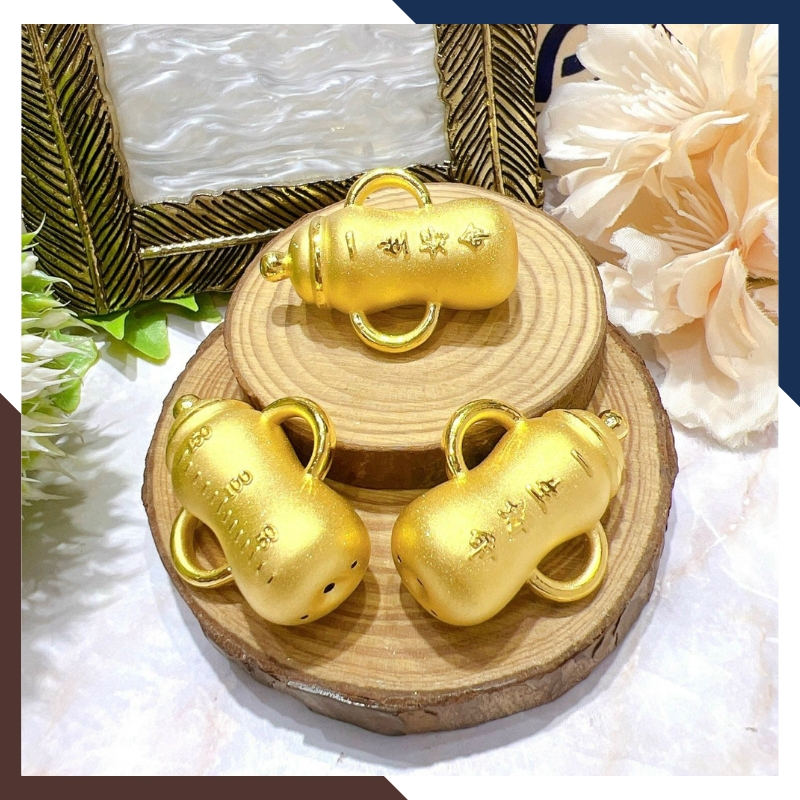 Bình Sữa Vàng 9999 QTV06 - Quà Thôi Nôi/ Đầy Tháng/ Sinh Nhật Cho Bé