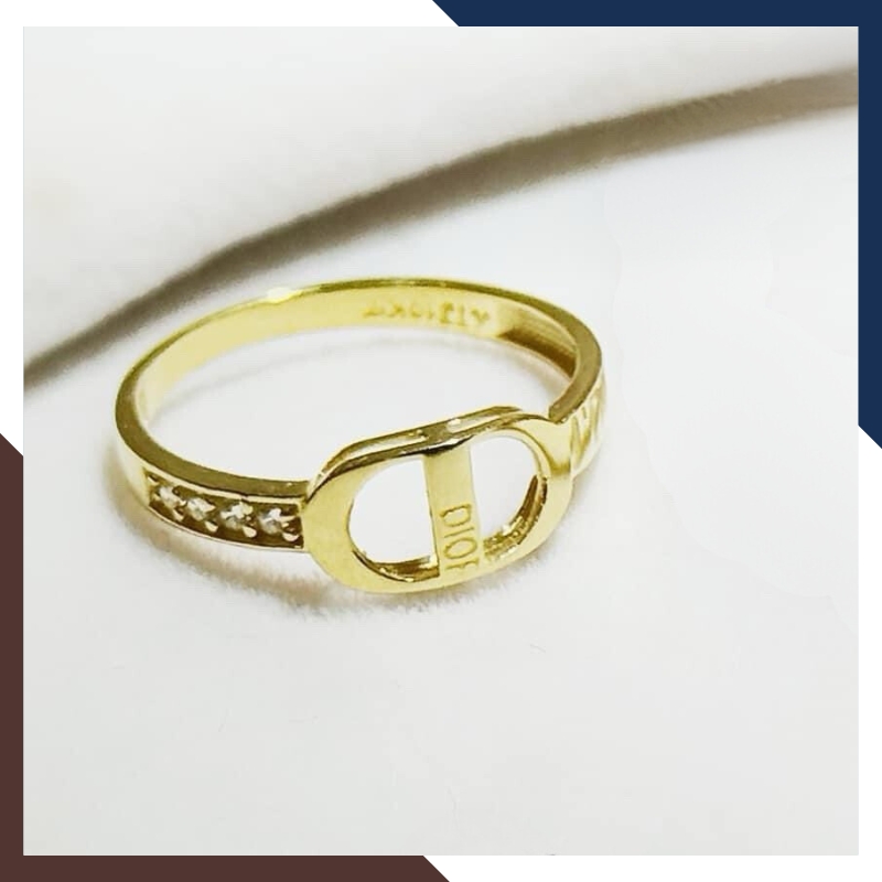 Bộ trang sức Dior vàng tây 10k gồm vòng tay, nhẫn và bông tai mã TL1764127