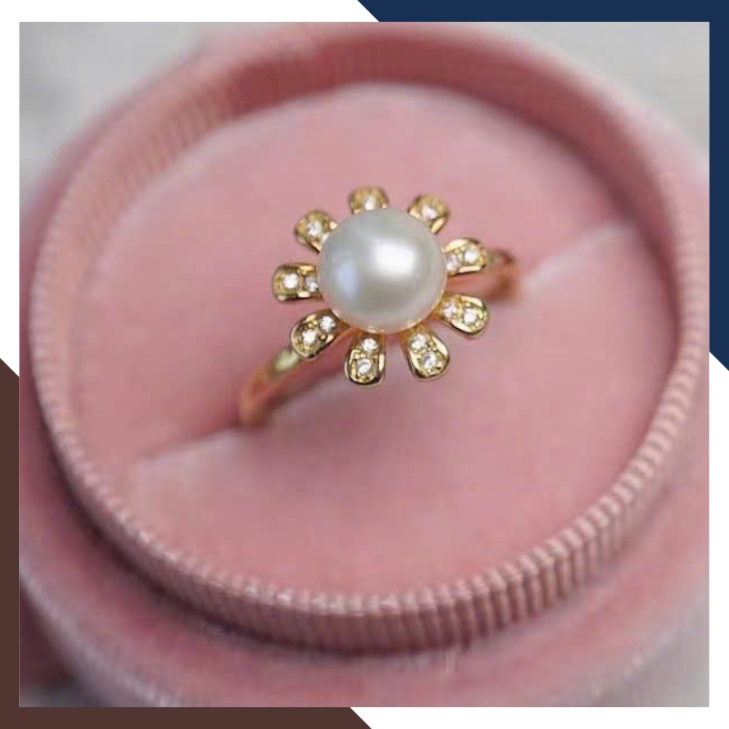 Bộ Trang Sức Ngọc Trai Bạc 925 Hình Hoa Cho Nữ BTSNT146