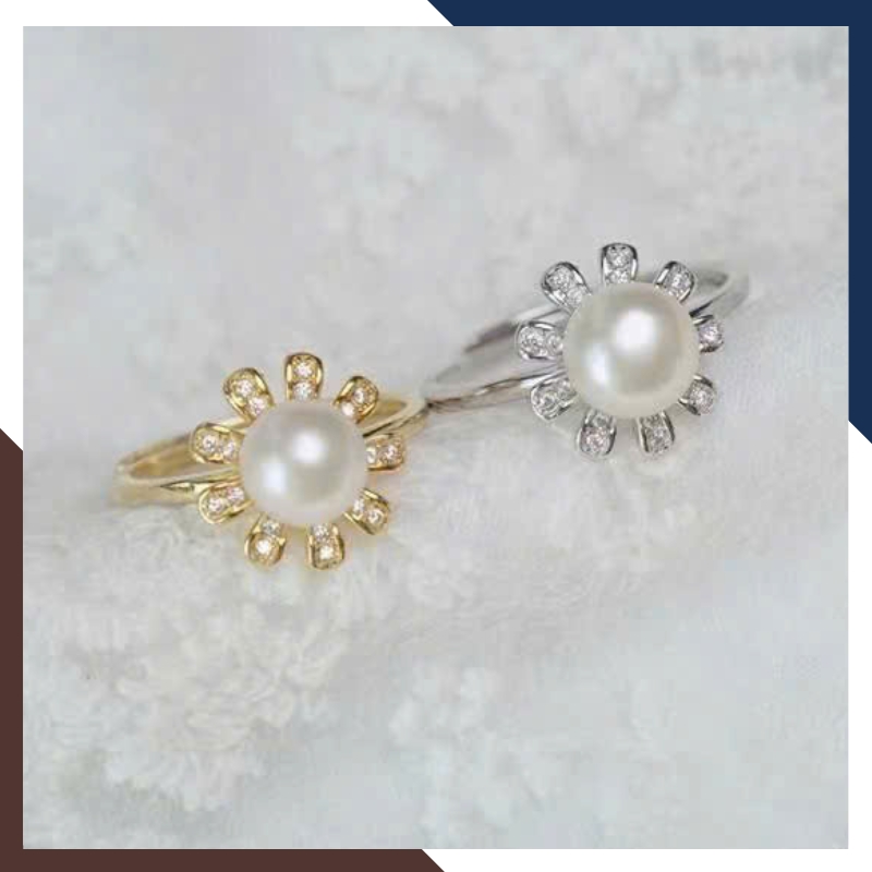 Bộ Trang Sức Ngọc Trai Bạc 925 Hình Hoa Cho Nữ BTSNT146