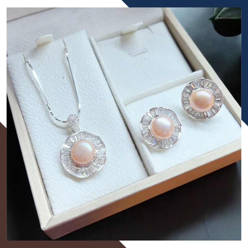 Bộ Trang Sức Ngọc Trai Bạc Cho Mẹ BTSNT169 Cao Cấp