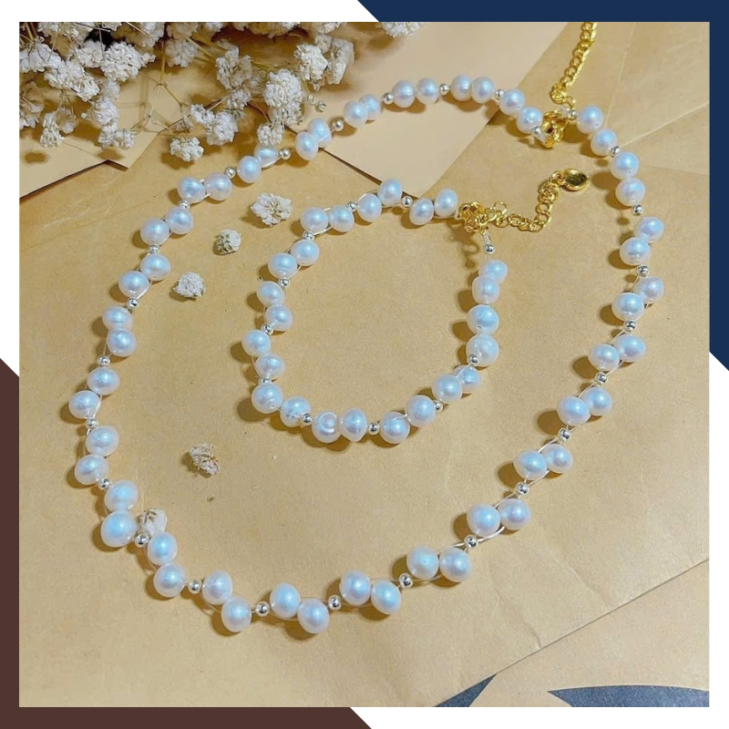 Bộ Trang Sức Ngọc Trai Đan So Le BTSNT116 – Kiệt Tác Thanh Lịch Cho Quý Cô Hiện Đại