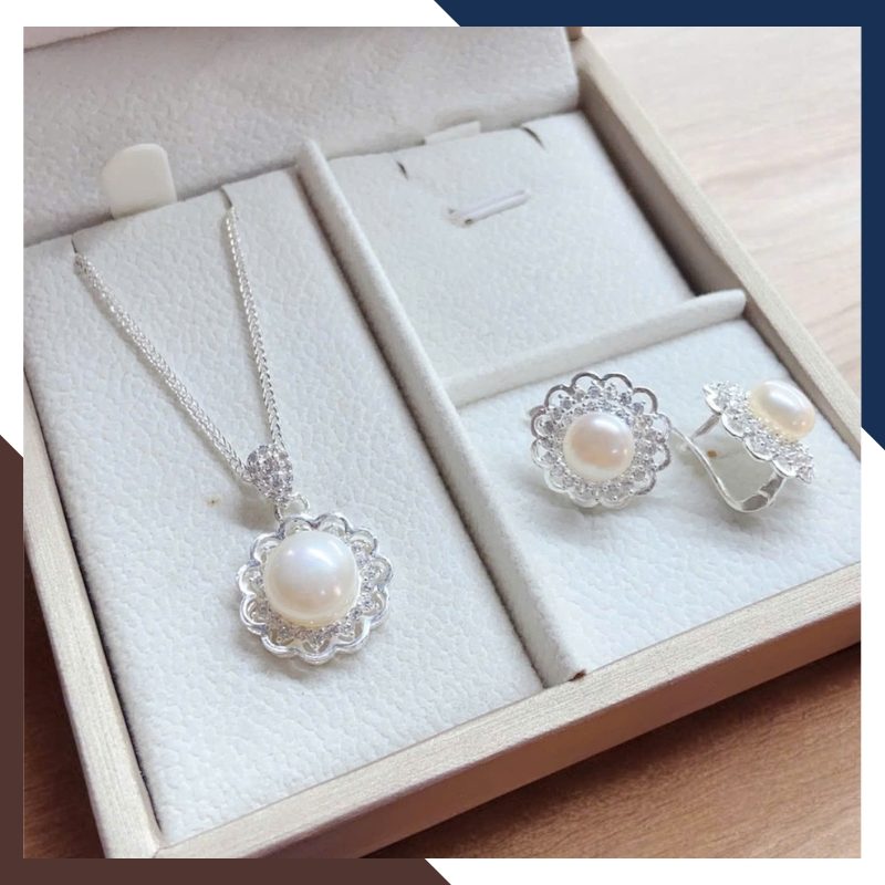 Bộ Trang Sức Ngọc Trai Cho Mẹ BTSNT173 | Quà Tặng Ý Nghĩa