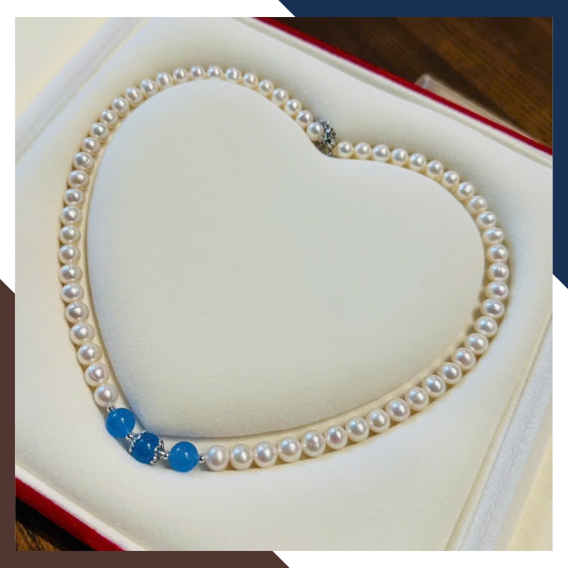 Bộ Trang Sức Ngọc Trai Cho Mẹ Mix Đá Phong Thuỷ Mã BTSNT103