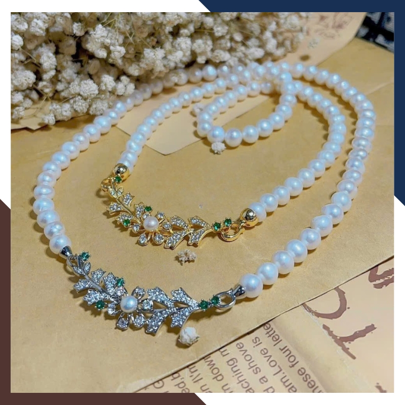 Bộ Trang Sức Ngọc Trai Cô Dâu Mã BTSNT115 – Điểm Nhấn Hoàn Hảo Cho Váy Cưới