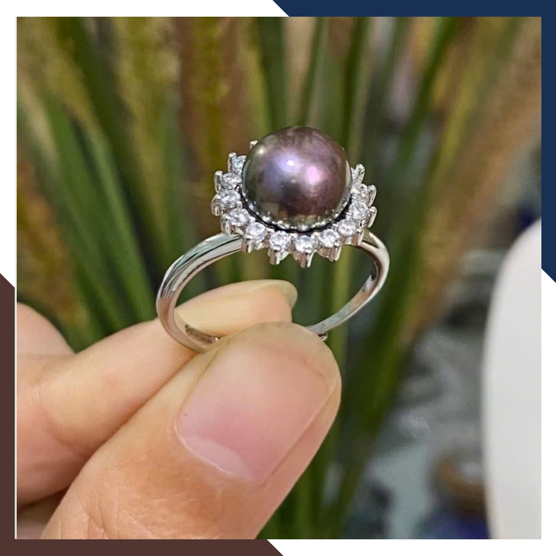 Bộ Trang Sức Ngọc Trai Đen BTSNT89