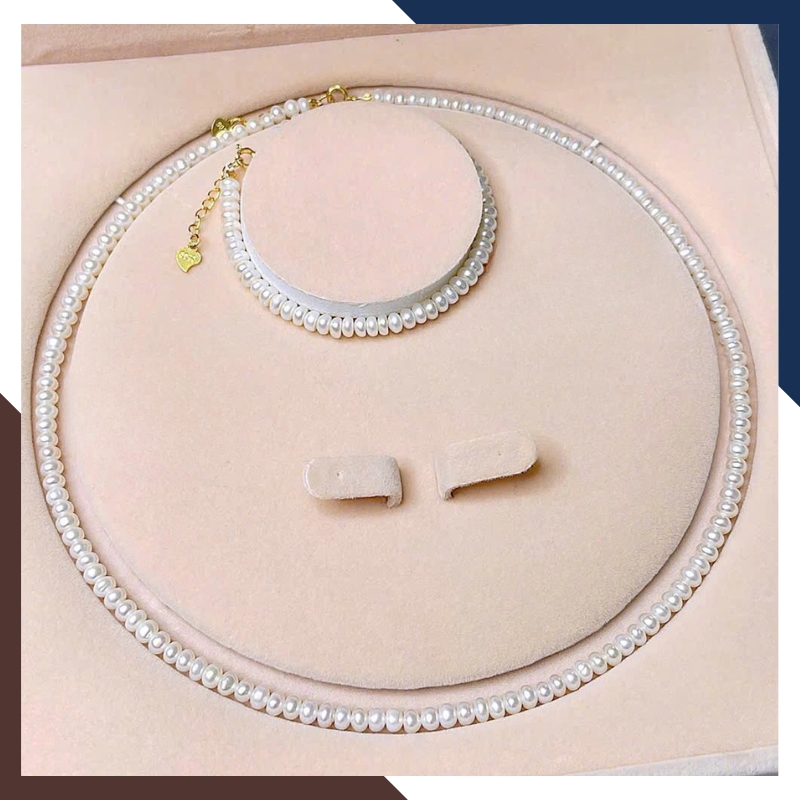 Bộ Trang Sức Ngọc Trai Hạt Nhỏ BTSNT122 – Duyên Dáng & Thanh Lịch Đến Từng Chi Tiết