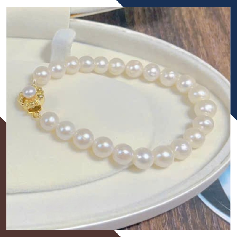 Bộ Trang Sức Ngọc Trai Thật Cao Cấp Mix Khoá Mạ Vàng BTSNT226