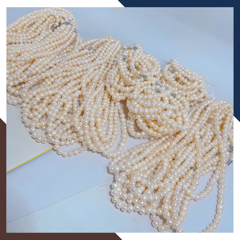 Bộ trang sức ngọc trai thật màu trắng BTSNT200