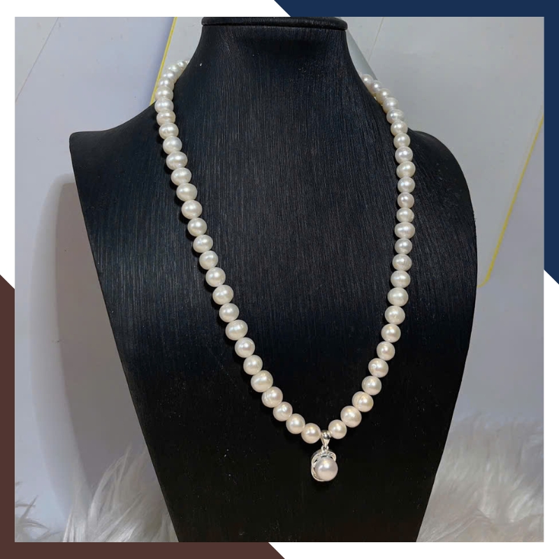 Bộ Trang Sức Ngọc Trai Thật Mix Bạc BTSNT217 – Thanh Khiết & Quý Phái