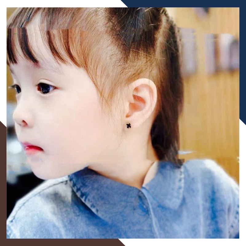 Bông Tai Cỏ 4 Lá Vàng Tây 10k Cho Nữ BTV202