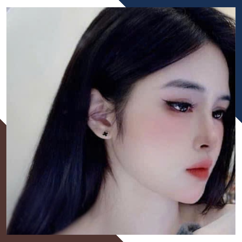 Bông Tai Cỏ 4 Lá Vàng Tây 10k Cho Nữ BTV202