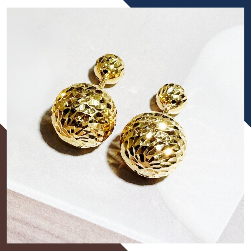 Bông tai Dior vàng tây 10k cho nữ đẹp mã 101214MM