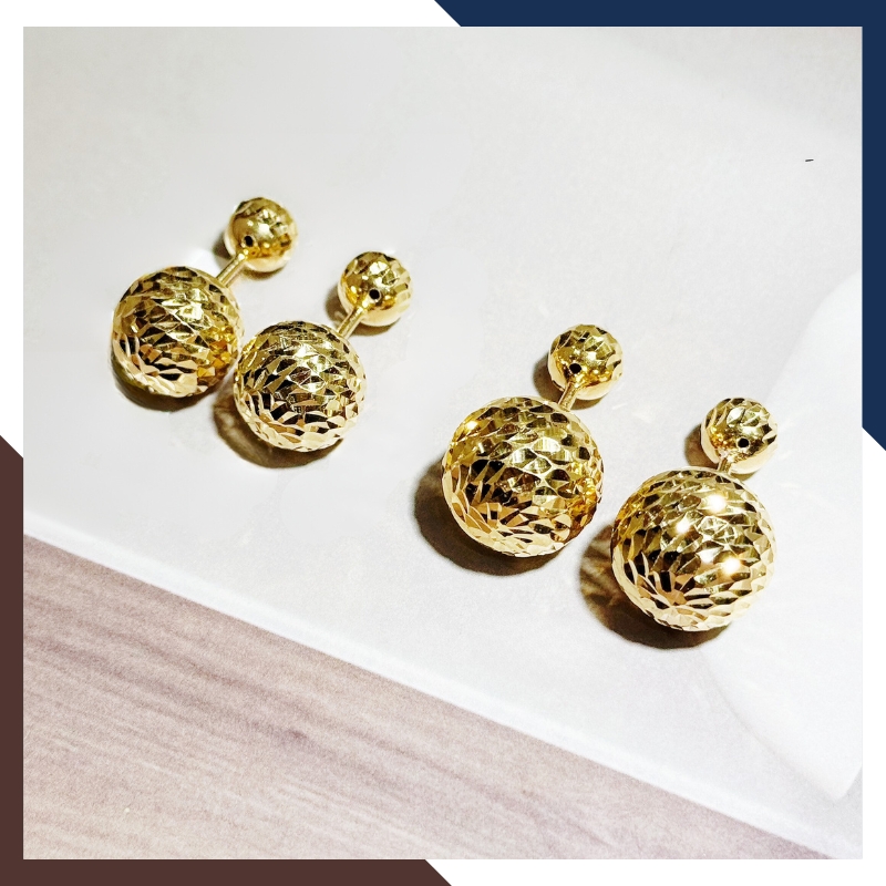 Bông tai Dior vàng tây 10k cho nữ đẹp mã 101214MM