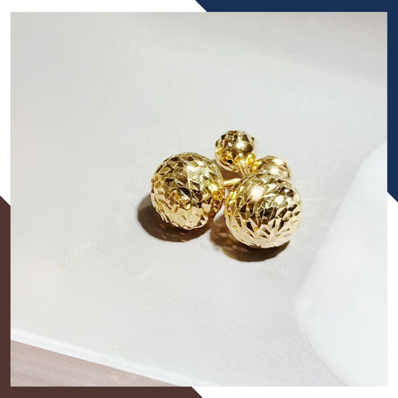 Bông tai Dior vàng tây 10k cho nữ đẹp mã 101214MM