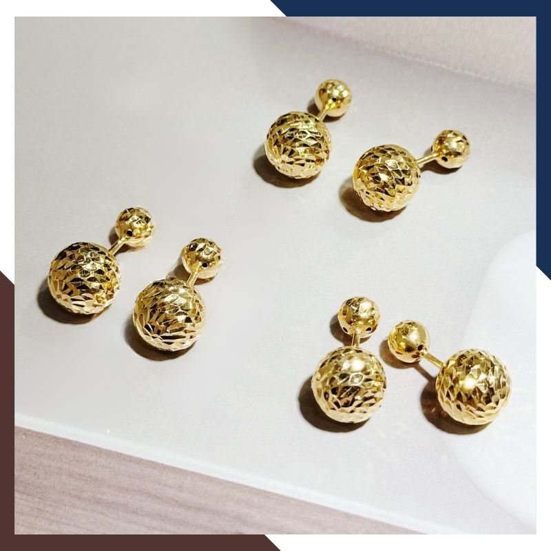 Bông tai Dior vàng tây 10k cho nữ đẹp mã 101214MM