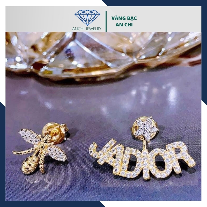 Bông tai Jadior vàng tây nữ 10k hàn quốc trẻ trung 2180TL67