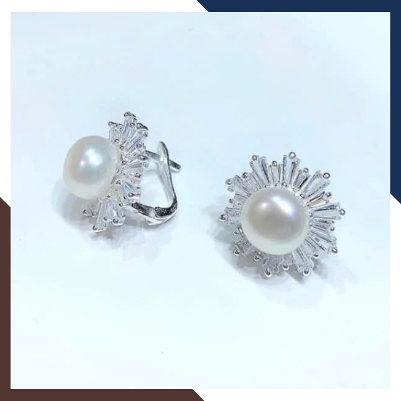 Bông Tai Ngọc Trai Bạc BTNT108