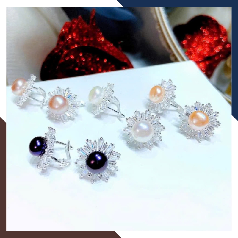 Bông Tai Ngọc Trai Bạc BTNT108