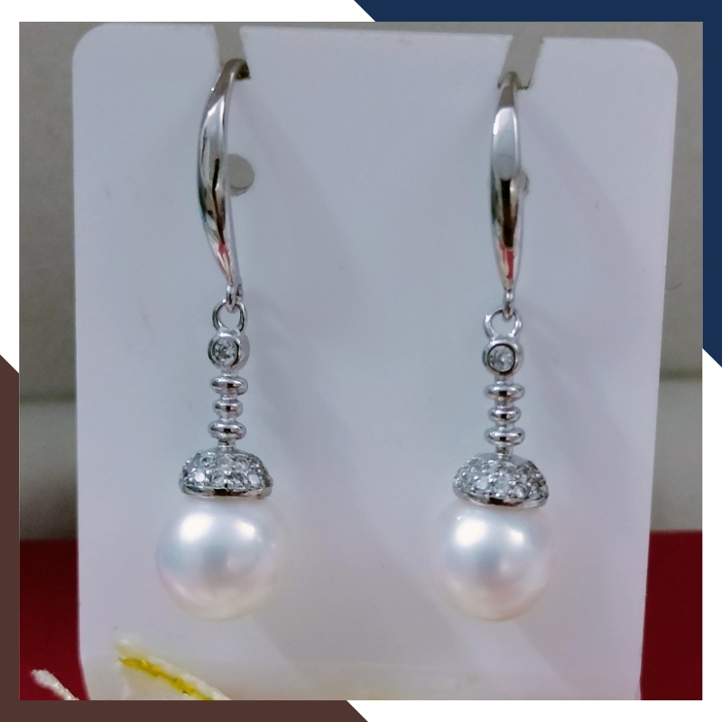 Bông Tai Ngọc Trai Móc Câu Dáng Dài BTNT146 | Ngọc Trai Nước Ngọt