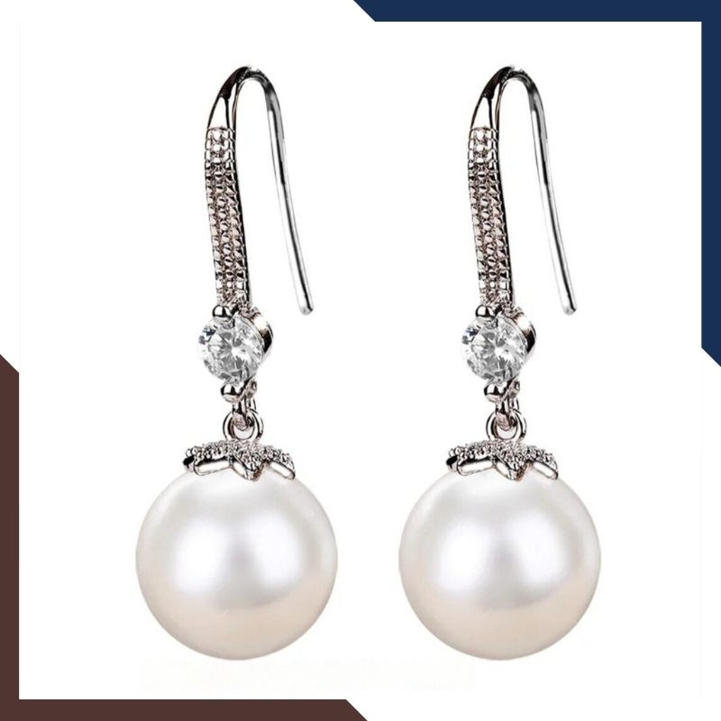 Bông Tai Ngọc Trai Móc Câu Đẹp BTNT128 | Ngọc Trai Thật