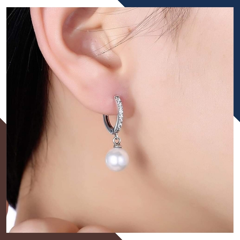 Bông Tai Ngọc Trai Nước Ngọt Dáng Tòn Ten BTNT148