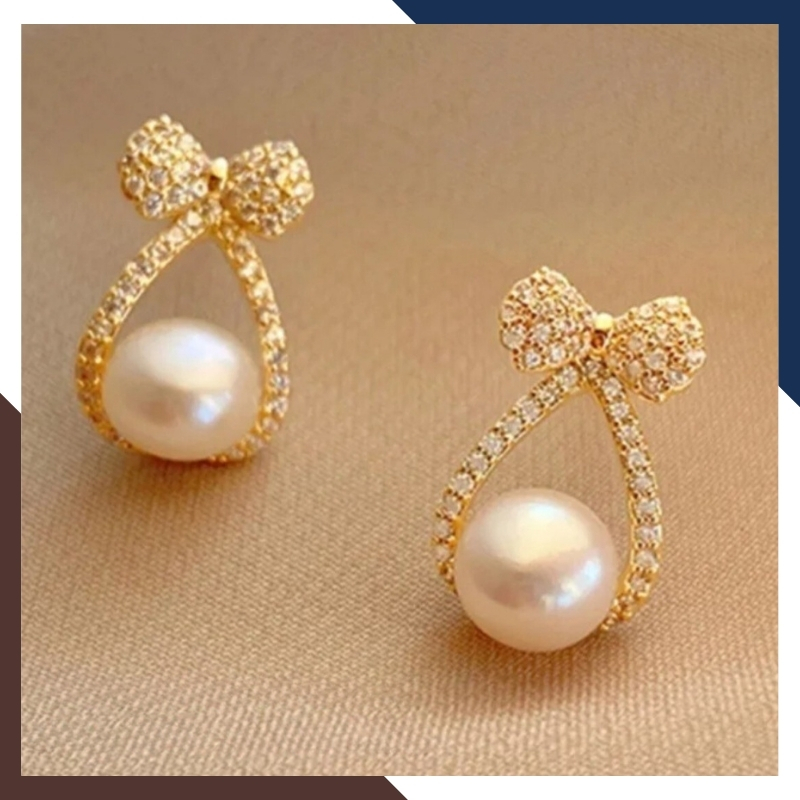 Bông Tai Ngọc Trai Thật Bạc Đẹp BTNT123 | Mẫu Mới 2024