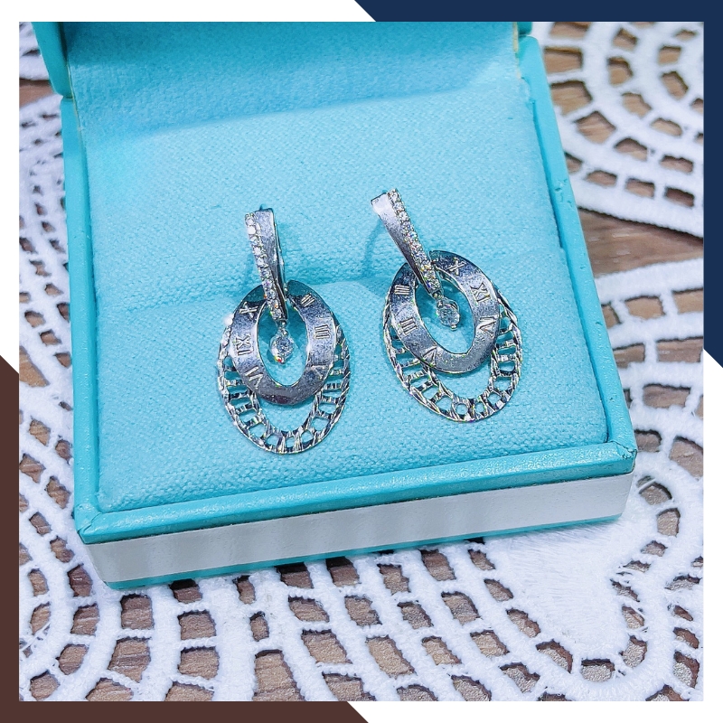 Bông Tai Vàng Trắng 10k Nhiều Mẫu Cho Nữ BTV185