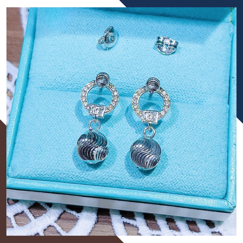 Bông Tai Vàng Trắng 10k Nhiều Mẫu Cho Nữ BTV185