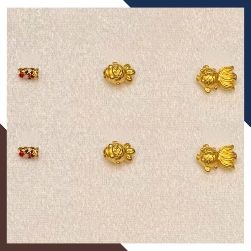 Charm Cá Chép Vàng 24k Đủ Size Mã CHARMV87 - Vượt Vũ Môn, Thành Công Vẫy Gọi
