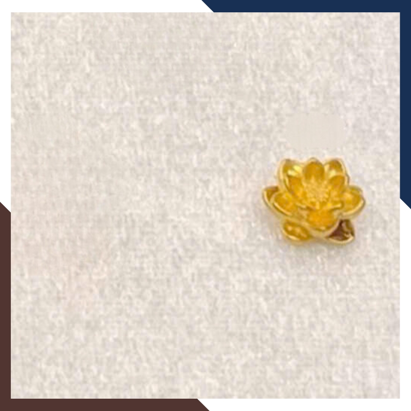 Charm Hoa Sen Vàng 24k Mã CHARMV70 - May Mắn, Thanh TỊnh